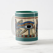 Oeil de Horus Wadjet Mug d'art égyptien (Devant gauche)