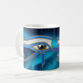 Oeil de Horus Wadjet Mug d'art égyptien (Devant gauche)