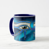 Oeil de Horus Wadjet Mug d'art égyptien (Devant gauche)