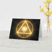 Oeil de la carte de voeux divine - 5x7 (Fleur jaune)