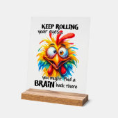 Oeil de poulet amusant roulé mot art (Angle)