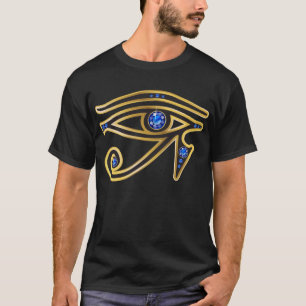 Oeil de saphir de Ra dans le T-shirt d'or