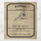 OEil d'Halloween Newt Apothecary Vin Étiquette (Étiquettes simples)