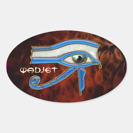 OEIL D'HORUS Wedjit Wadjet Stickers Art égyptien (Devant)