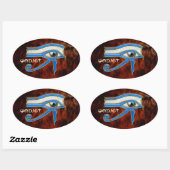 OEIL D'HORUS Wedjit Wadjet Stickers Art égyptien (Feuille)