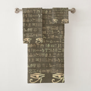 OEil d'or de Ra Egyptian Hiéroglyphes