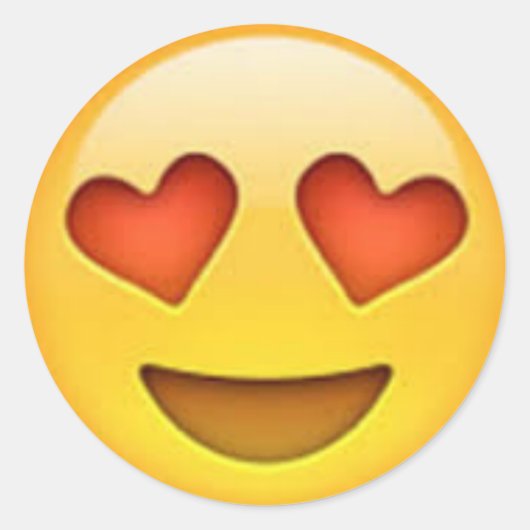 Oeil du coeur Émoji autocollant (Devant)