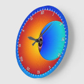Oeil Du Soleil Arrondi Mur Horloge (Angle)