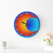 Oeil Du Soleil Arrondi Mur Horloge (Maison)