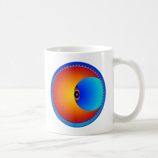 Oeil Du Soleil Blanc Café Mug (Droite)