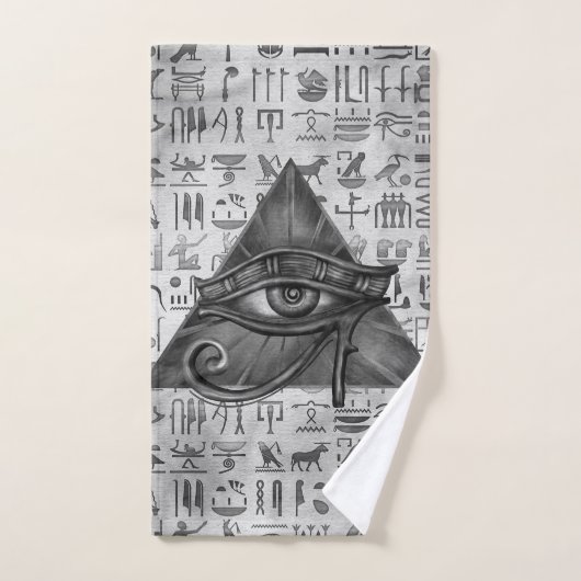 Oeil égyptien de l'art numérique de Horus - de (Serviette à main)