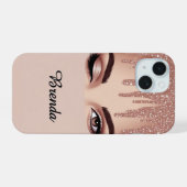Œil Féminin Rose Gold Drip ✨ Glam Glitter Luxe (Verso Horizontal)