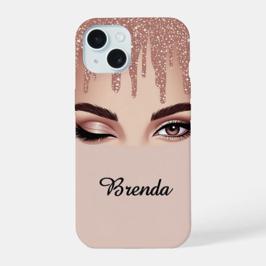 Œil Féminin Rose Gold Drip ✨ Glam Glitter Luxe (Verso)