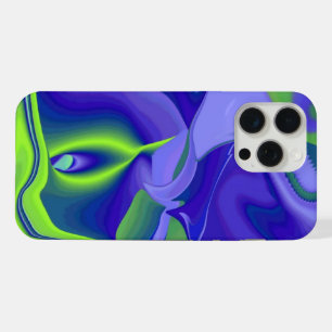 Oeil mal, 3D Abstrait en vert bleu violet