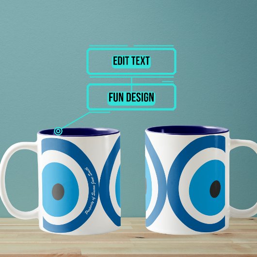 "Oeil mal" Bonne chance Amulet Mug personnalisé