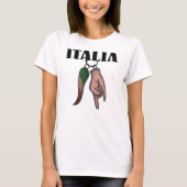 OEIL MAUVAIS DE T-SHIRT ITALIEN DE KLAXON, CORNO (Devant)