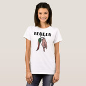 OEIL MAUVAIS DE T-SHIRT ITALIEN DE KLAXON, CORNO (Devant entier)