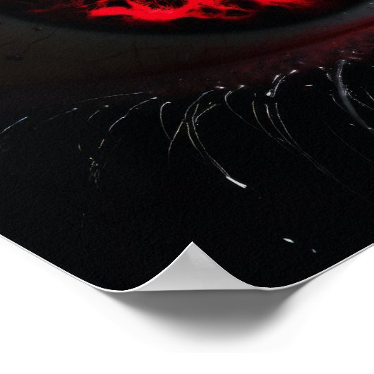 OEil rouge foncé - Éclater dans l'abîme" Poster (Coin)