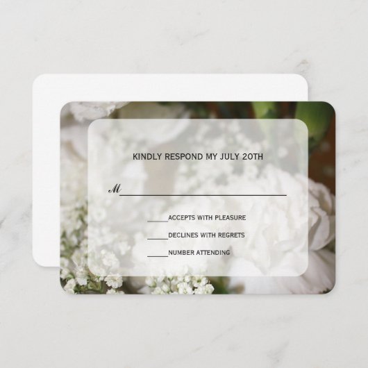 Oeillets blancs et respiration de bébé RSVP (Devant / Derrière)