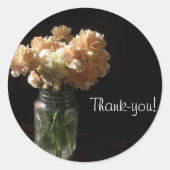 *** Oeillets dans un Mason Jar Merci Stickers (Devant)