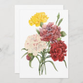 Oeillets Fleurs de Jardin par Redoute Invitation (Devant / Derrière)