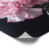 Oeillets roses Fleur Art Imprimer Poster (Coin)