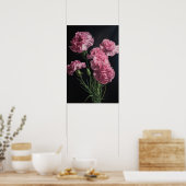 Oeillets roses Fleur Art Imprimer Poster (Cuisine)