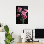 Oeillets roses Fleur Art Imprimer Poster (Bureau à domicile)