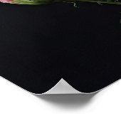 Oeillets roses Fleur Art Imprimer Poster (Coin)