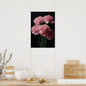 Oeillets roses Fleur Art Imprimer Poster (Cuisine)