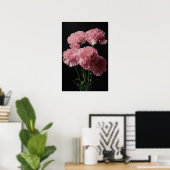 Oeillets roses Fleur Art Imprimer Poster (Bureau à domicile)