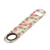 Oeillets rouges sur le vert avec des papillons (Devant angulaire)