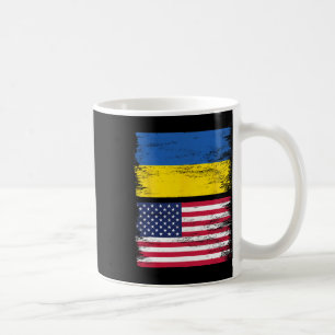 Oekraïens Amerikaanse Vlag Oekraïne Verenigde Stat Koffiemok