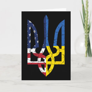Oekraïens-Amerikaanse vlag symbool liefde steun on Kaart