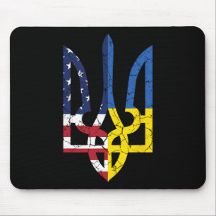 Oekraïens-Amerikaanse vlag symbool liefde steun on Muismat