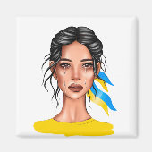 Oekraïens einde oorlog zwarte haar magneet (Voorkant)