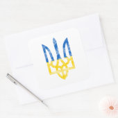 Oekraïens embleem vierkante sticker (Envelop)