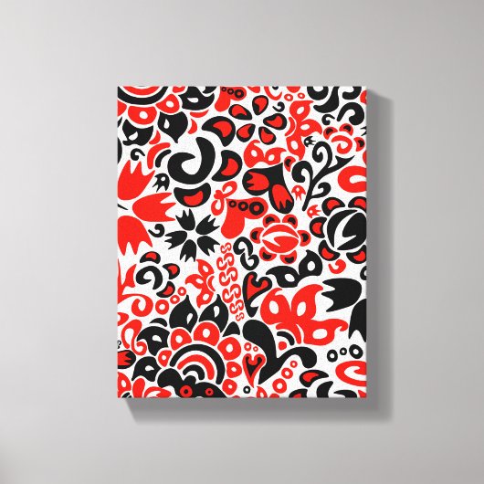 Oekraïens etnische folk art floral pattern absrtac canvas afdruk (Voorkant)
