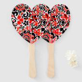 Oekraïens etnische folk art floral pattern absrtac handwaaier (Voorkant en achterkant)