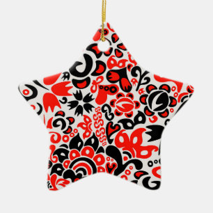 Oekraïens etnische folk art floral pattern absrtac keramisch ornament