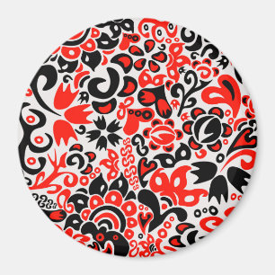 Oekraïens etnische folk art floral pattern absrtac magneet
