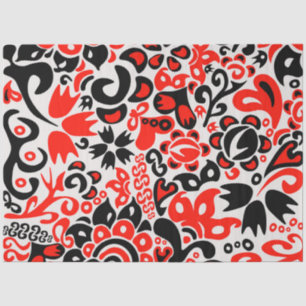 Oekraïens etnische folk art floral pattern absrtac tissuepapier