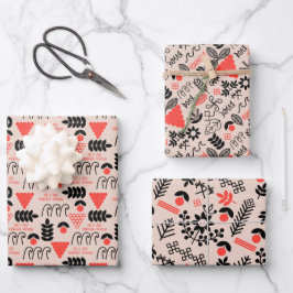 Oekraïens folk bloemenpatroon. Oekraïne Inpakpapier Vel