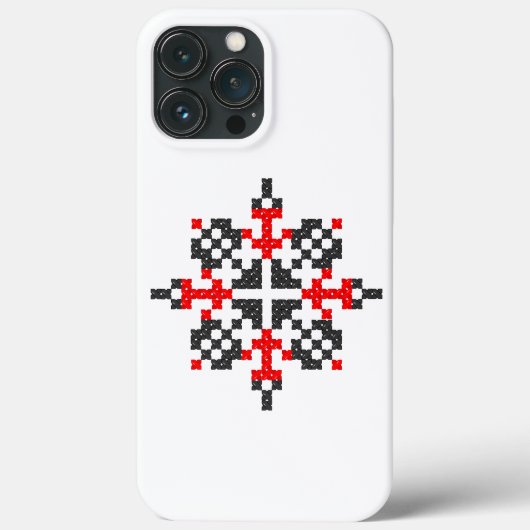 Oekraïens folkpatroon in zwart en rood. Oekraïne Case-Mate iPhone Case (Achterkant)