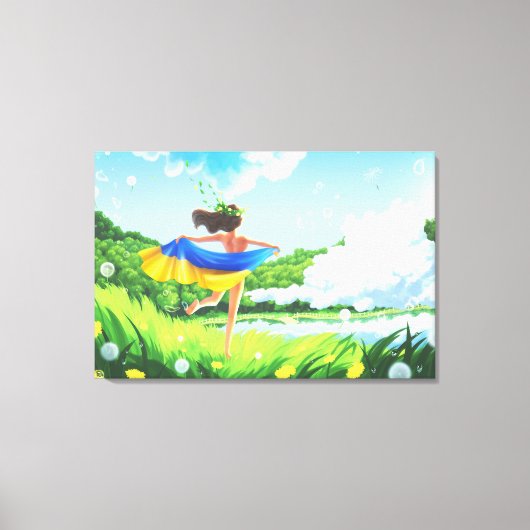 Oekraïens landschap canvas muurdecoratie (Voorkant)