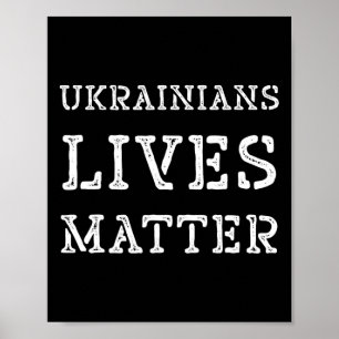 Oekraïens Leven Probleem T-shirt Save Oekraine Tru Poster