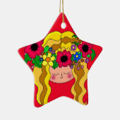 Oekraïens meisje keramisch ornament (Rechts)