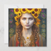 Oekraïens meisje van Amulets & Sunflower Card (Voorkant)