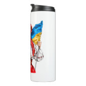 Oekraïens meisje vecht voor vrijheid thermosbeker (Geroteerd rechts)