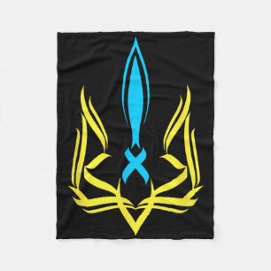 Oekraïens nationaal embleem Geel Blauwe Kleuren - Fleece Deken